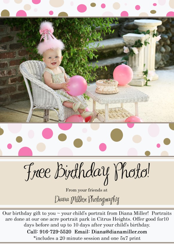 Free birthday photos in Sacramento