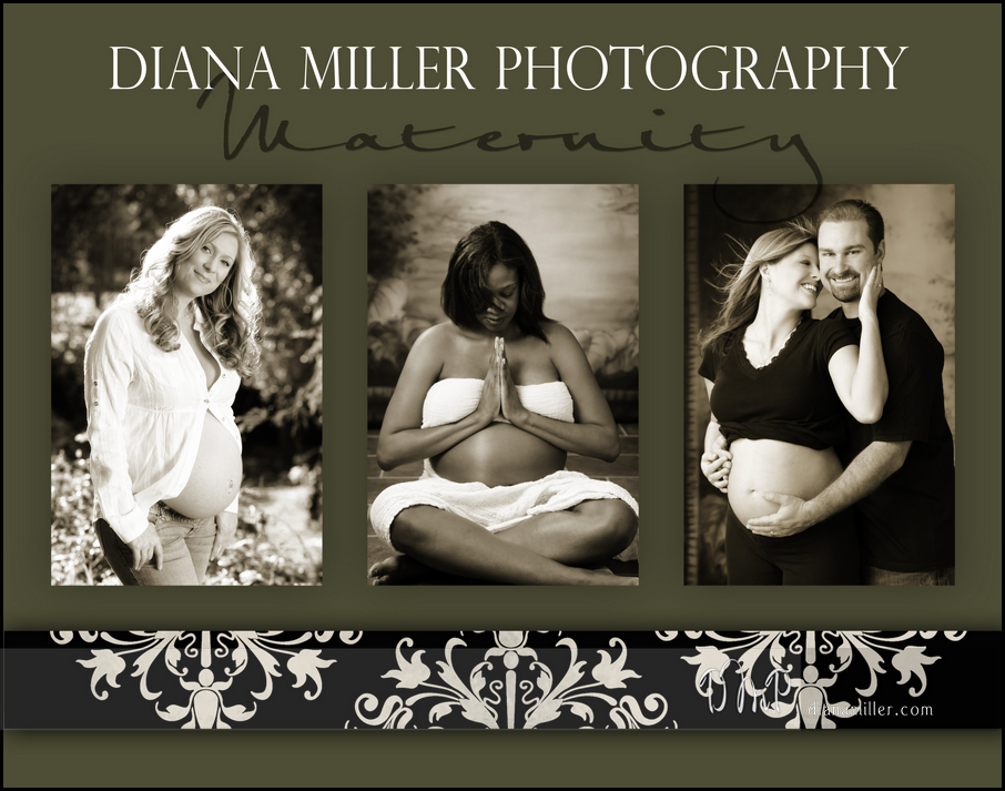 A trio of maternity portraits