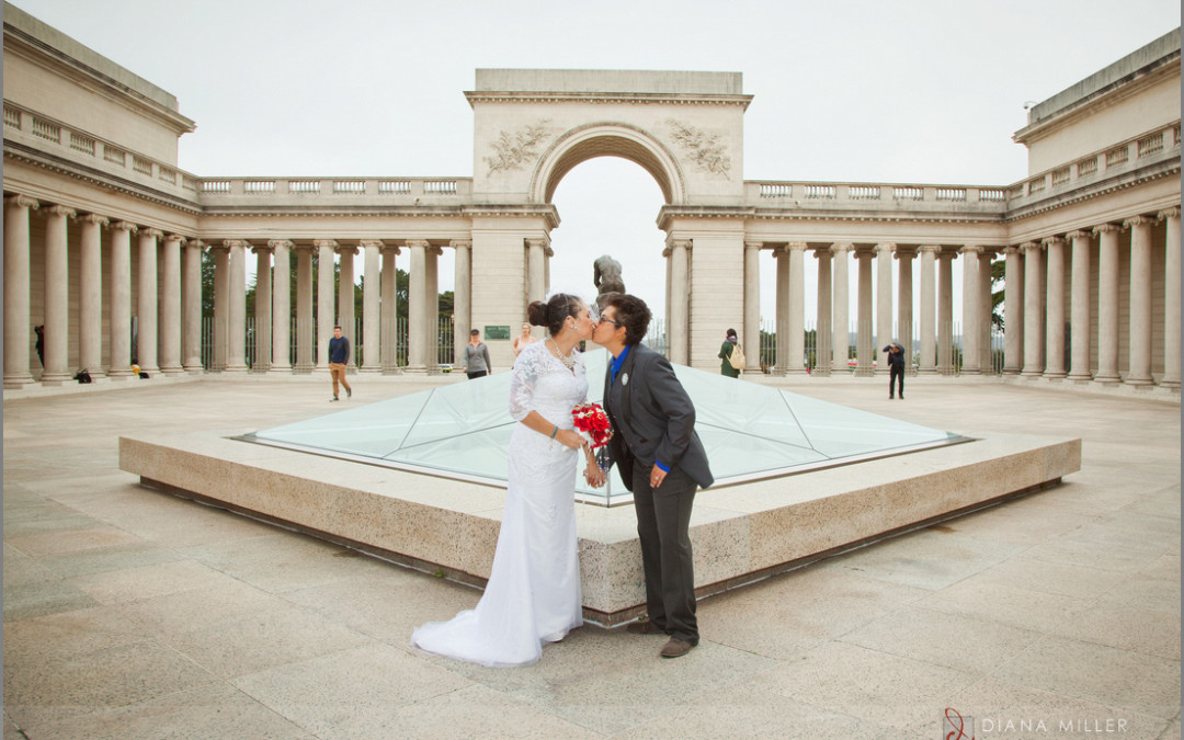 Outdoor wedding at the Legion of Honor in San Francisco