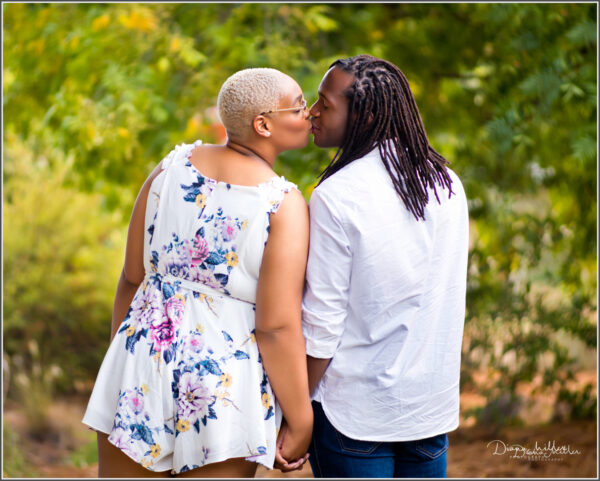 African American Couple's Portrait session outside