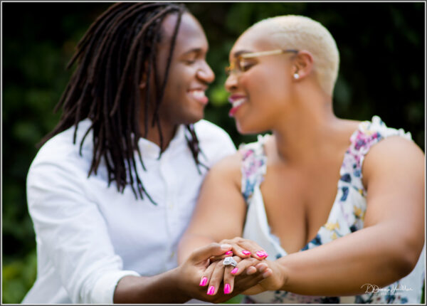 African American Couple's Portrait session outside